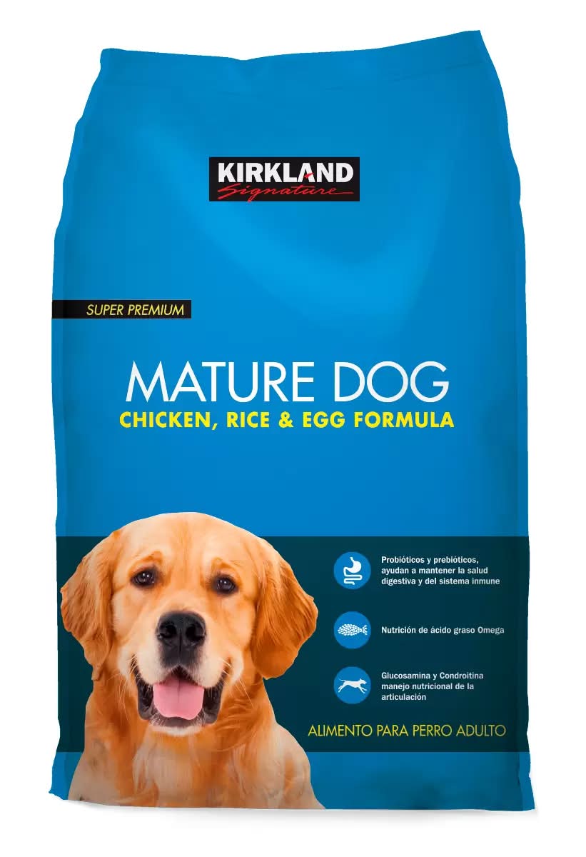 Kirkland Signature · Mature dog alimento seco para perros con arroz, pollo y huevo, Adulto (18 kg)