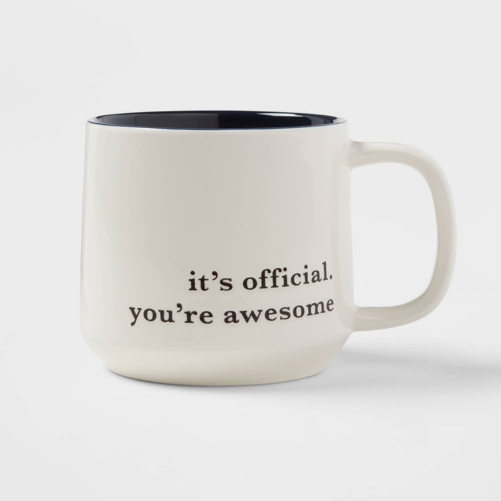Threshold Stoneware You're Awesome Mug 16 oz, Cream