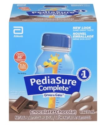 PediaSure complete grow & gain boissons nutritionnelles pour enfants - complete grow & gain kids nutritional supplement drinks (4 pièces) (chocolat)