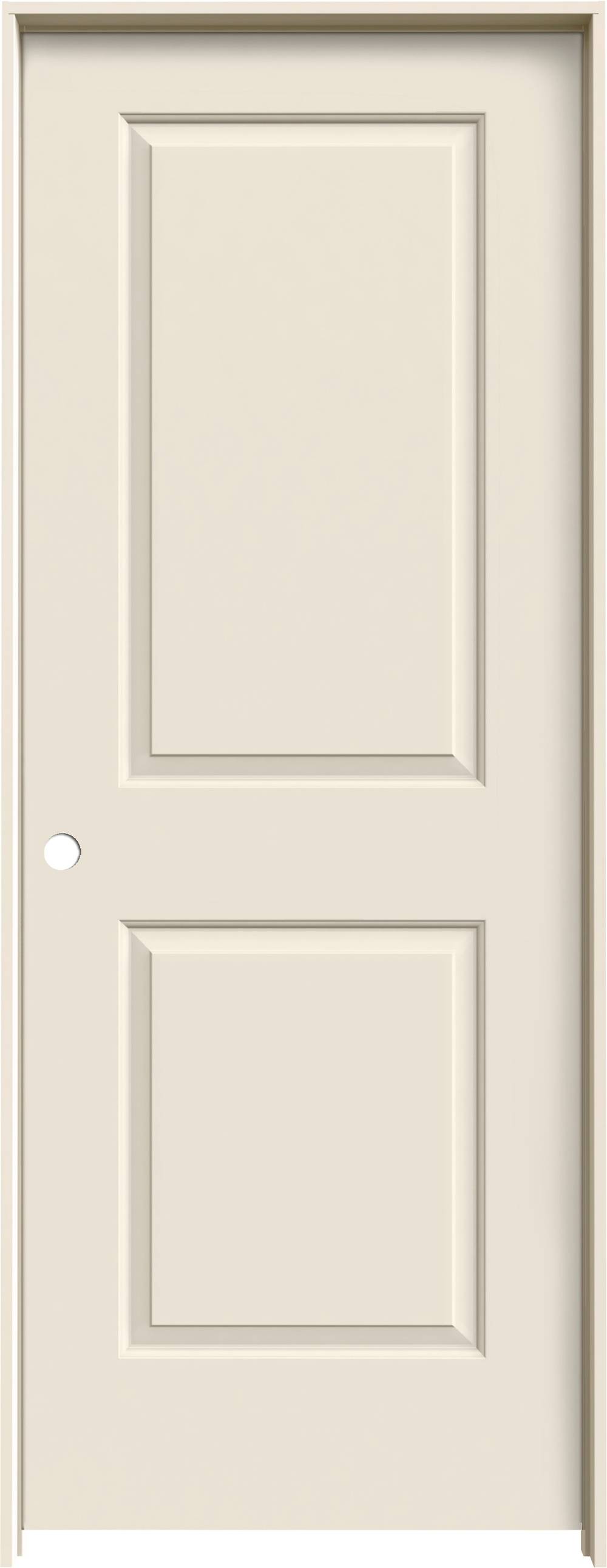 RELIABILT 30-in x 80-in Hollow Core 2-panel Square Right Hand Smooth Primed Molded Composite Flat Jamb Single Prehung Interior Door | LO238971