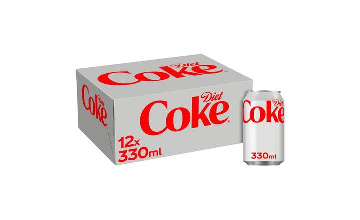Diet Coke 12 x 330ml Cans (107473)