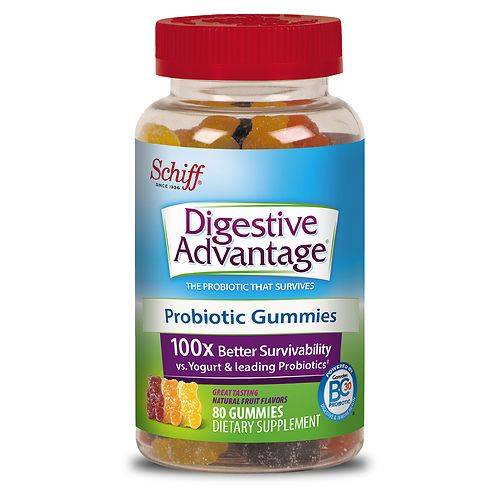 Digestive Advantage Probiotic Gummies, Men's & Women's Probiotic Supplement Assorted Fruit - 80.0 ea
