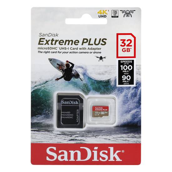 Sandisk Extreme Plus 32gb Microsdhc Memory Card