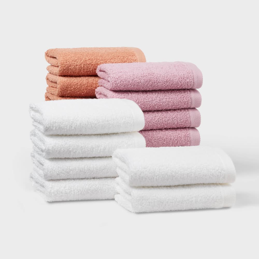 Room Essentials Everyday Washcloths, Assorted (18 ct)