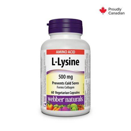 Webber Naturals L-Lysine Vegetarian Capsules 500 mg (60 ct)