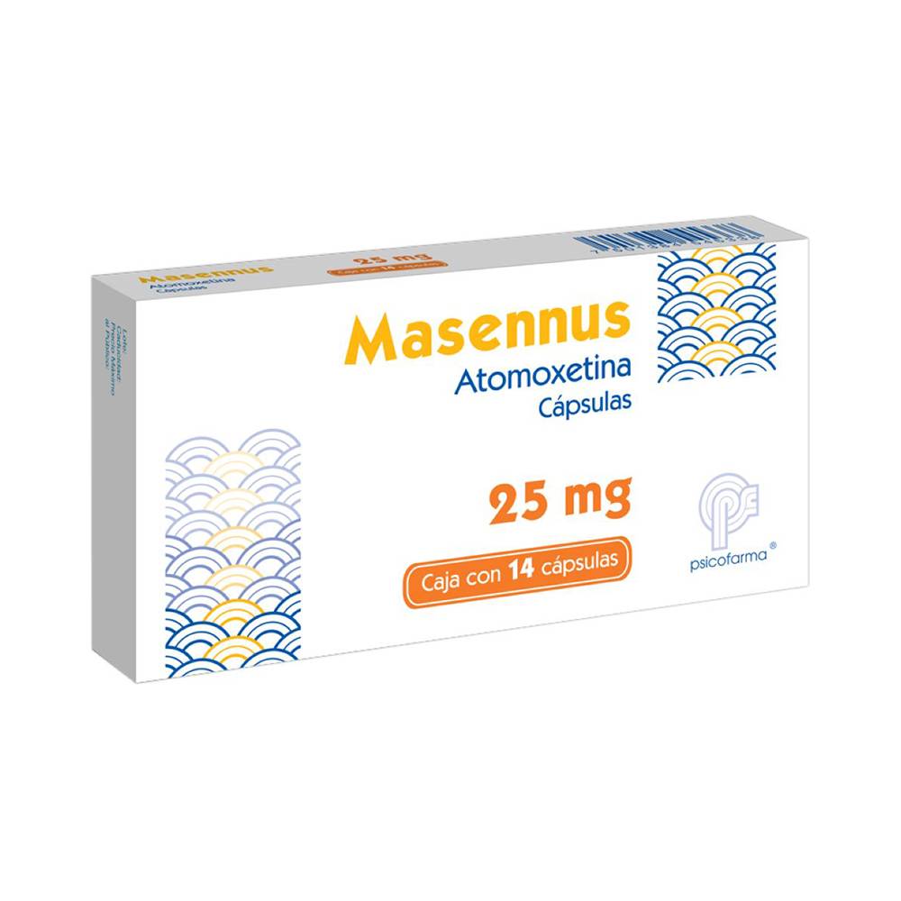 Psicofarma · Masennus atomoxetina cápsulas 25 mg (14 un) (14 un)