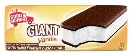 Good Humor Giant Vanilla Ice Cream Sandwich 1oz Count