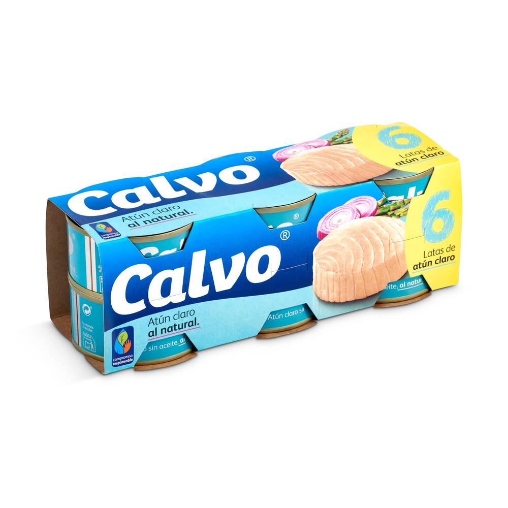 Atún Claro Al Natural Calvo Lata 6 X 56 G