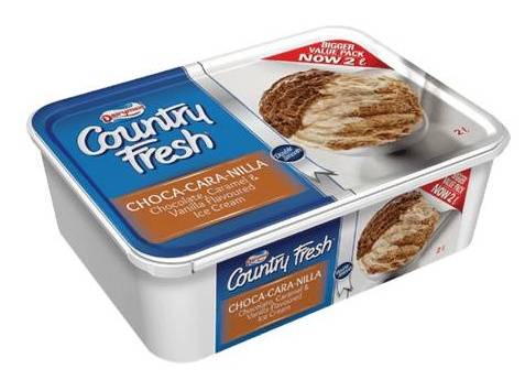 Country Fresh Ice  Cream - Choca-Cara-Nila Ice Cream 2L