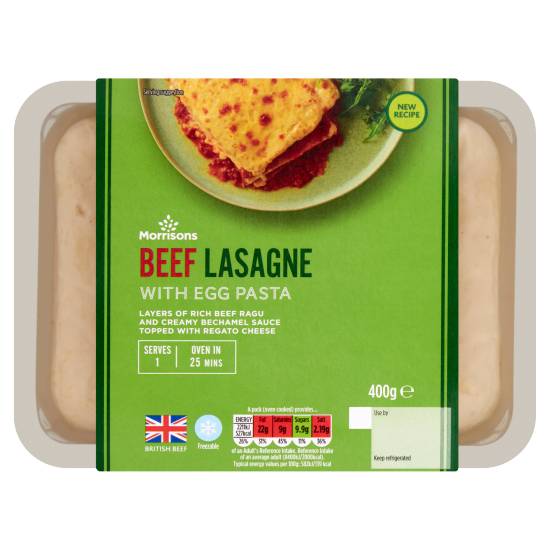 Morrisons Beef Lasagne With Egg Pasta (400g)