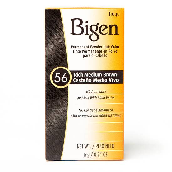 Bigen Permanent Powder Hair Color 56 Rich Medium Brown (0.21 oz)