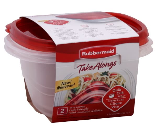 Rubbermaid Take Along Containers + Lids, Red (2 ct)