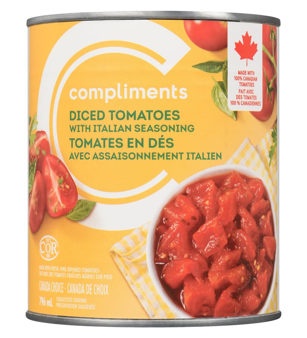 Compliments Diced Italian Seasoning Tomatoes (796 g)