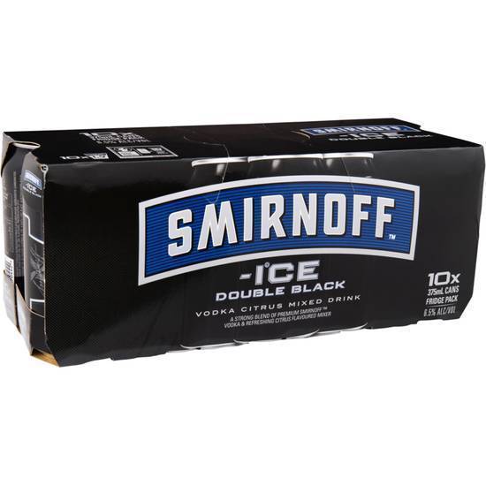 Smirnoff Ice Double Black Can 10x375mL
