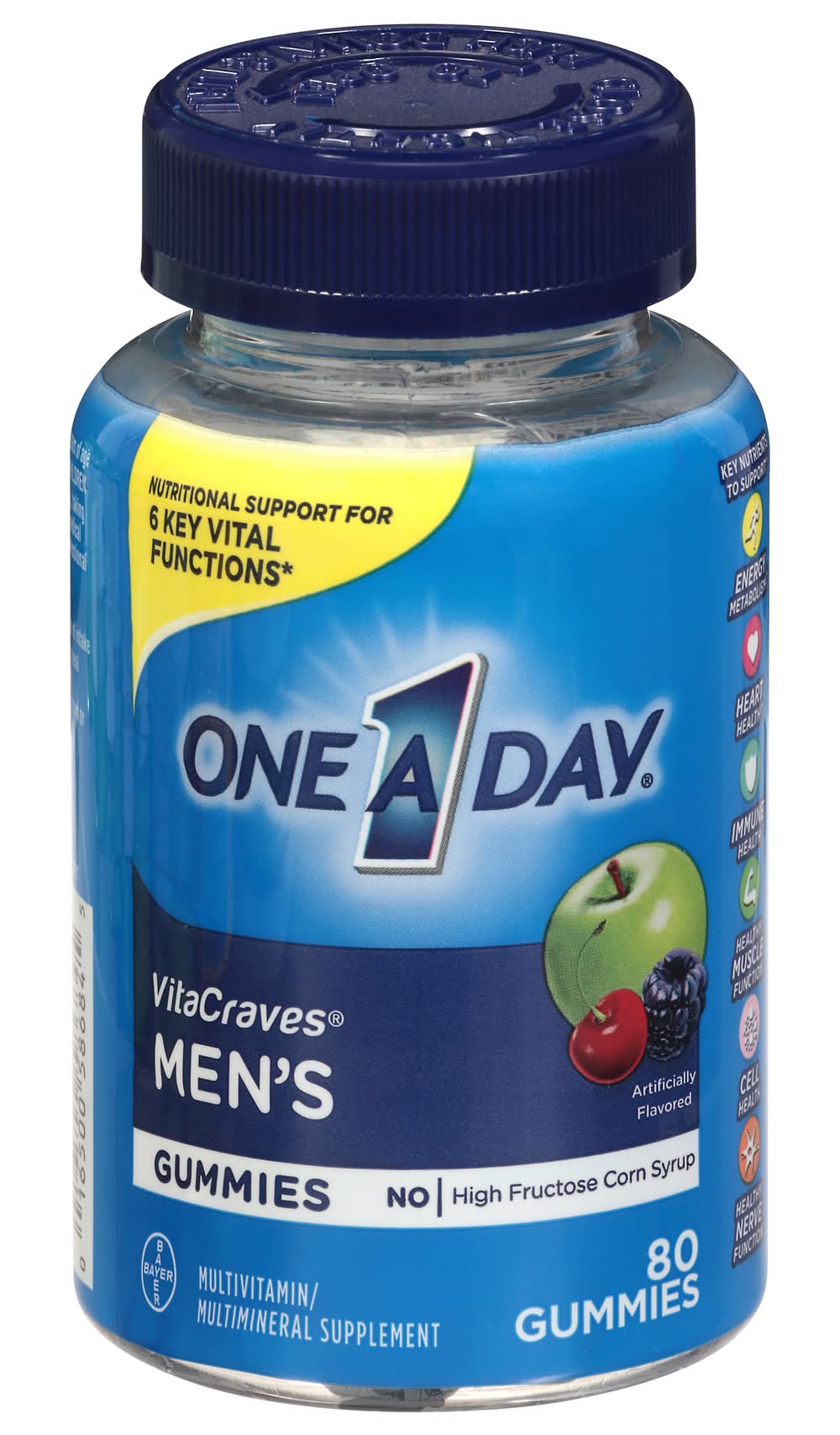 One A Day Men' S Multivitamin Multimineral Supplement Gummies (8 oz, 80 ct)