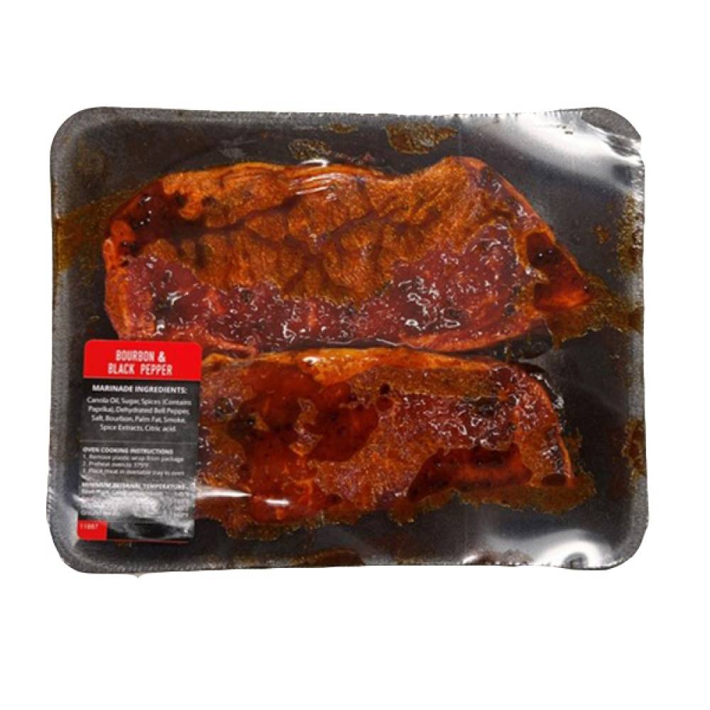 Weis Quality Bourbon Black Pepper Boneless New York Strip Steaks