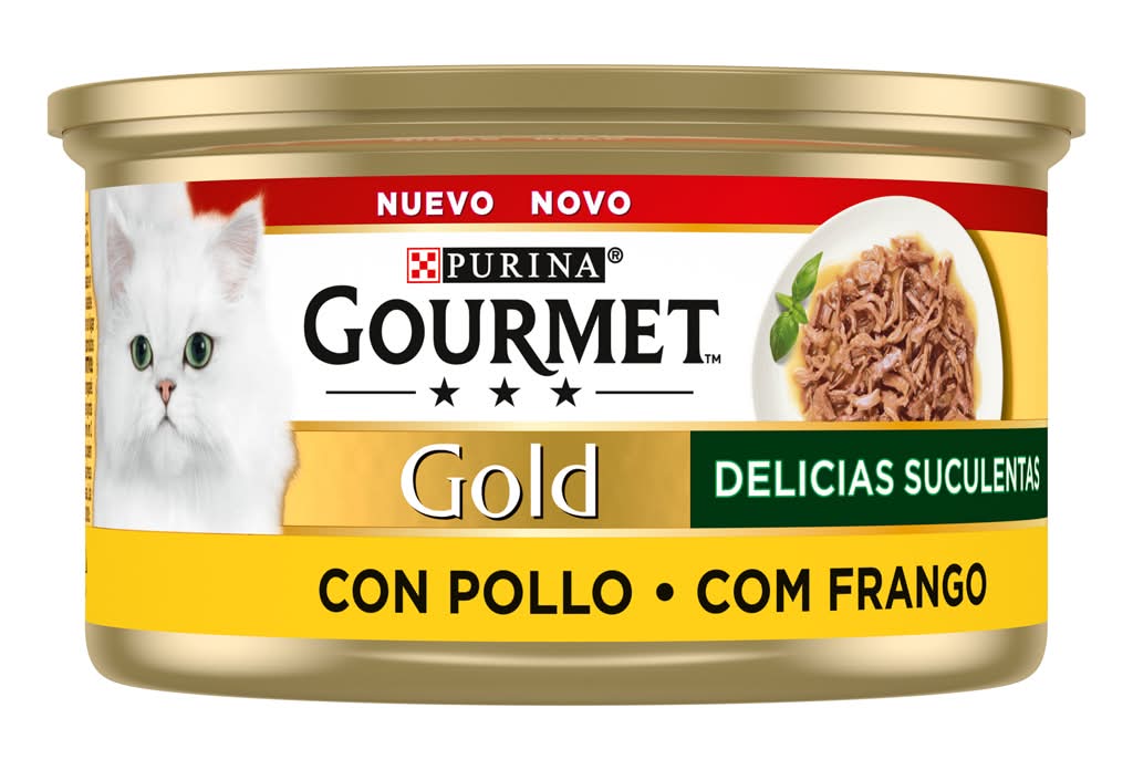 Purina Gourmet - Comida Húmida para Gato DelÃcias Suculentas Frango, 85g
