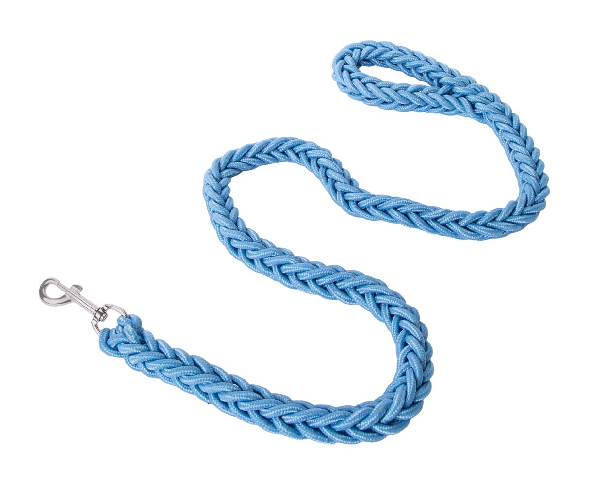 Braided Dog Leash Blue