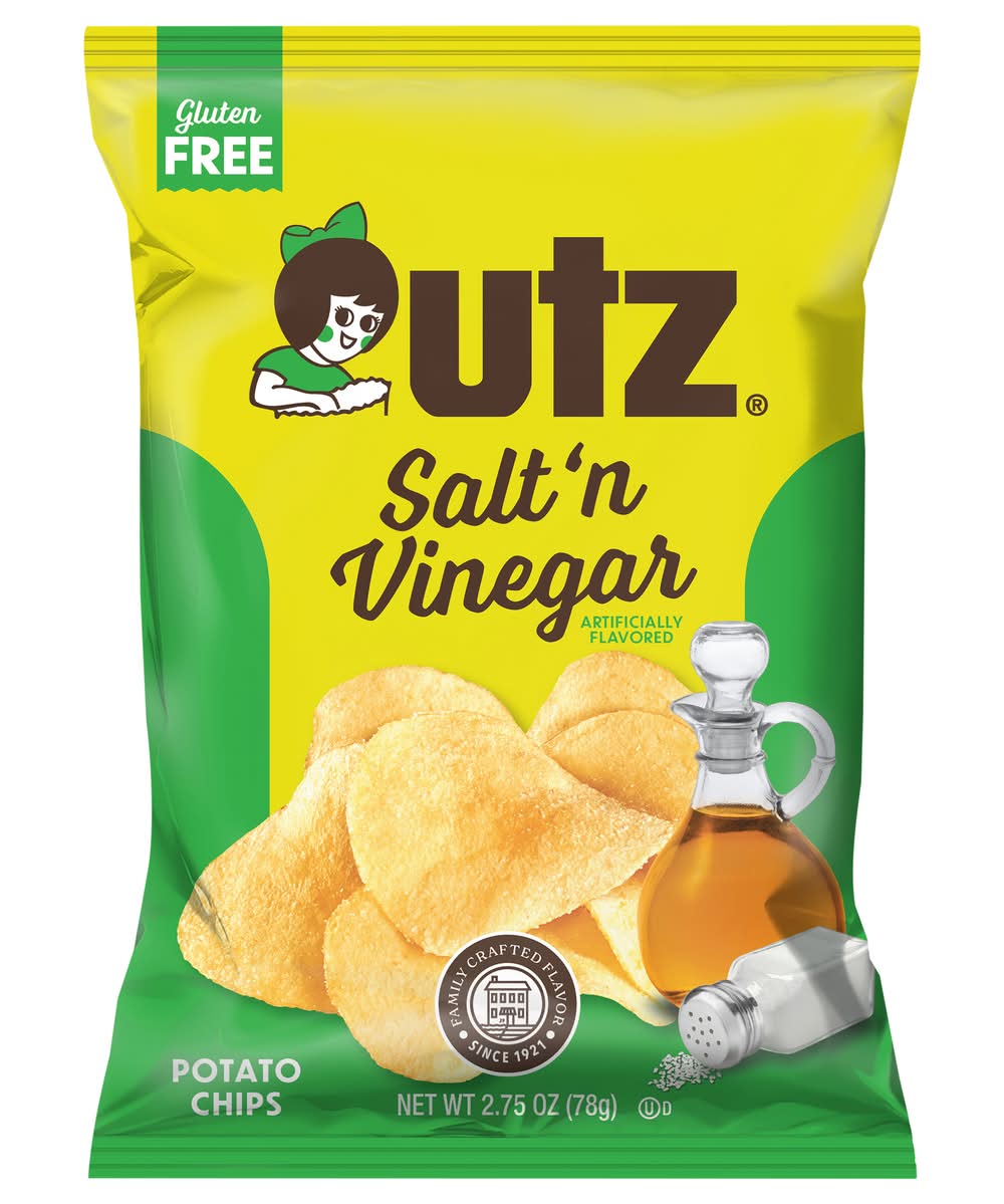 Utz Gluten Free Potato Chips, Salt'n Vinegar (2.75 oz)