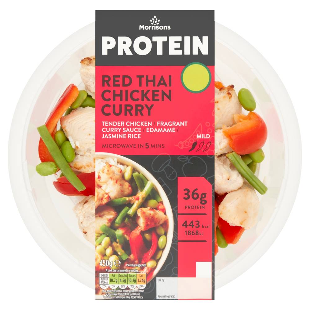 Morrisons Protein Red Thai Chicken Curry (450g)