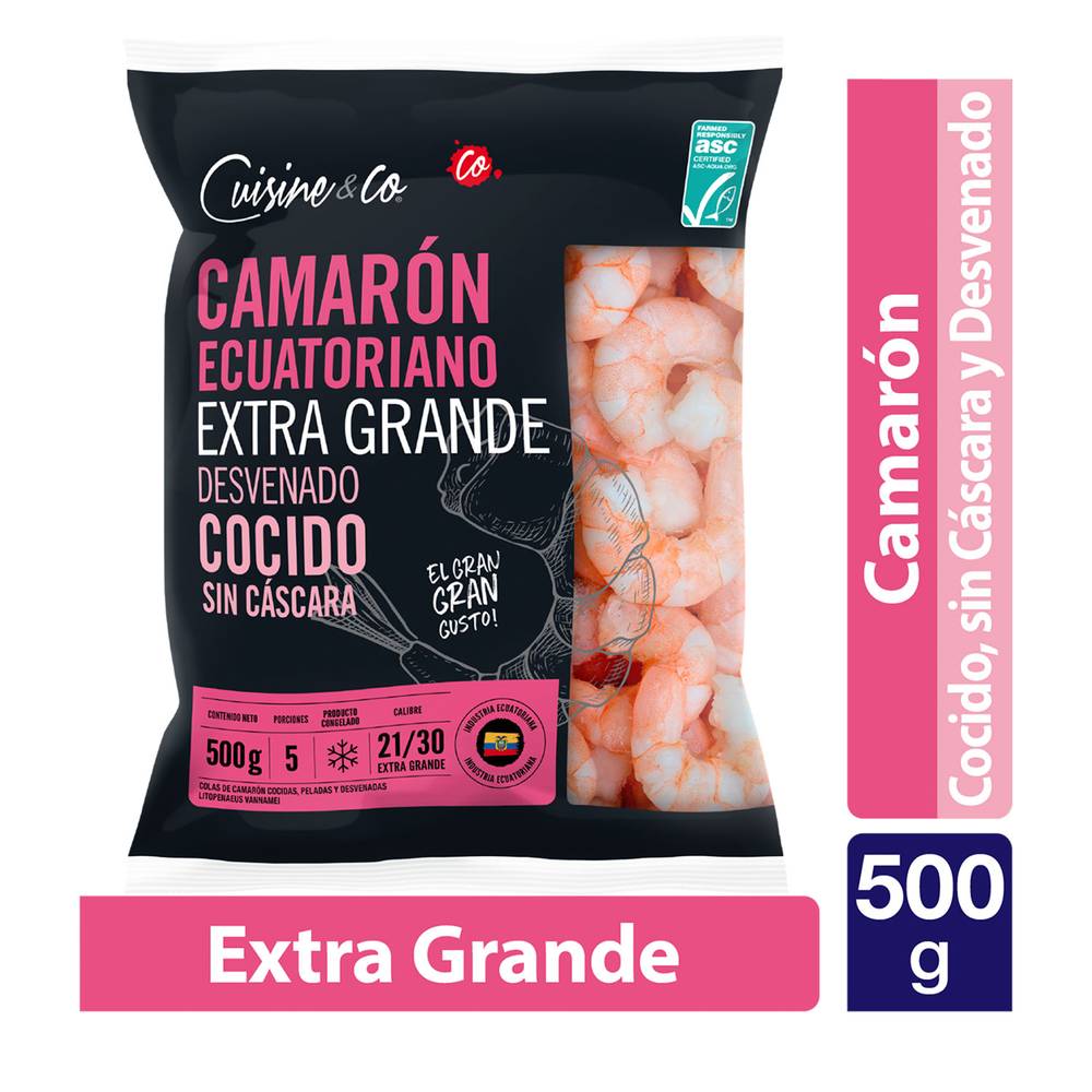 Cuisine & co camarón ecuatoriano cocido extra grande