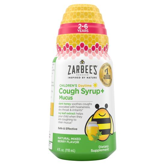 Zarbee’s Children's Daytime Natural Mixed Berry Flavor Cough Syrup + Mucus 2-6 Years