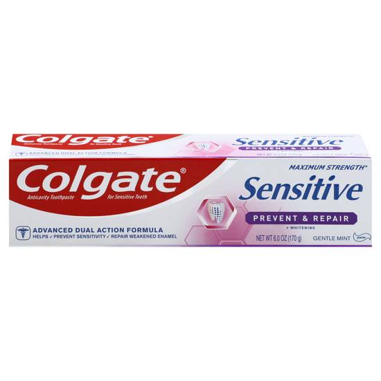 Colgate Maximum Strength Prevent & Repair Gentle Mint Toothpaste (6 oz)