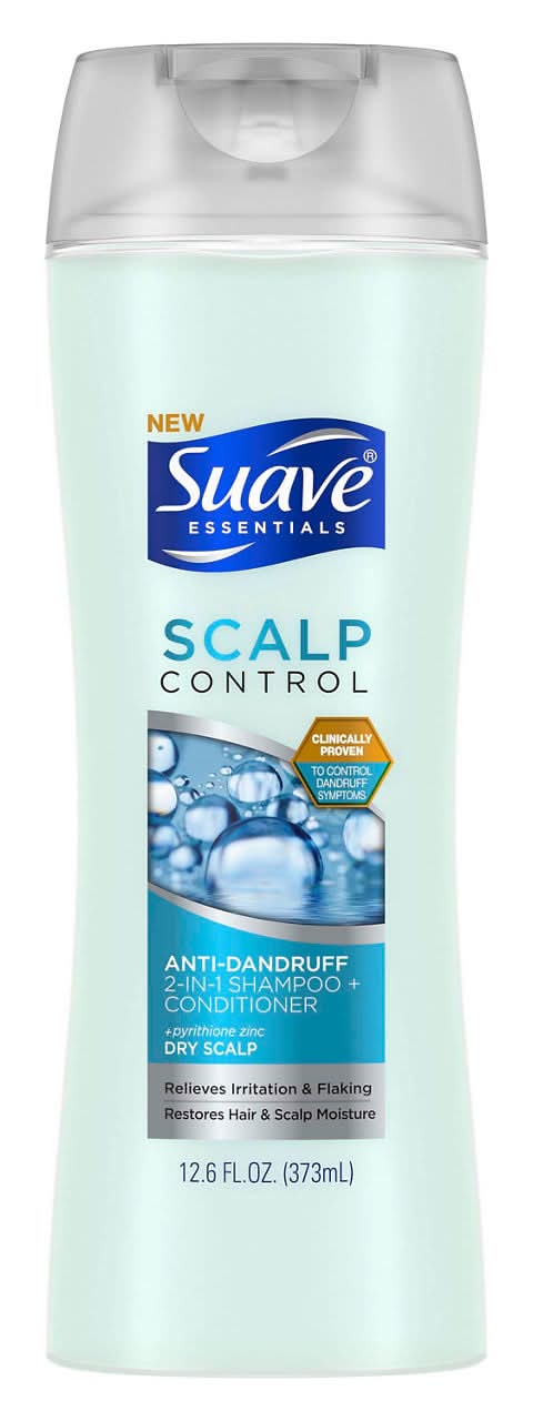 Suave Essentials Scalp Control Anti-Dandruff 2-In-1 Shampoo + Conditioner 12.6 Fl Oz