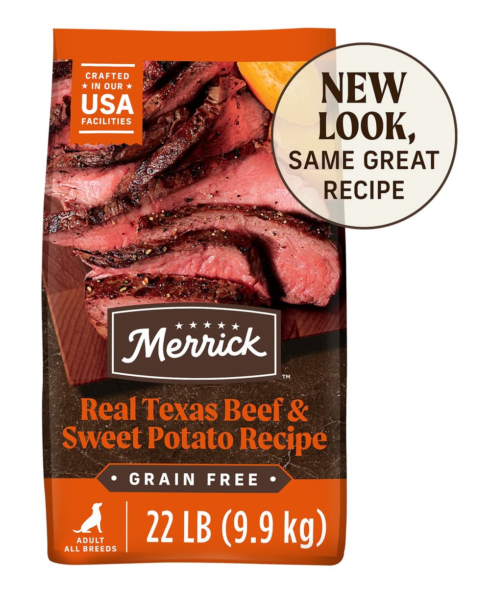 Merrick® Grain Free® Adult Dry Dog Food - Natural, Texas Beef & Sweet Potato (Flavor: Beef & Sweet Potato, Size: 22 Lb)