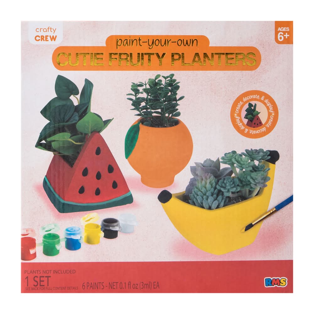 Paint Your Own Planters Kit 3-Count Fruit