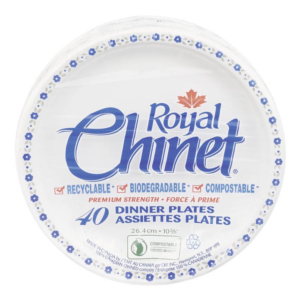 Royal Chinet Plates, Extra Strong Microwave Safe 10.38in