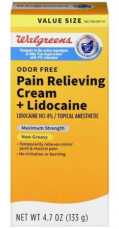 Walgreens Pain Relieving Cream Lidocaine (4.7 oz)