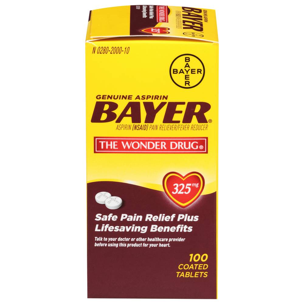 Bayer Coated Tablets 325 mg Aspirin (100 ct) (100 ct)