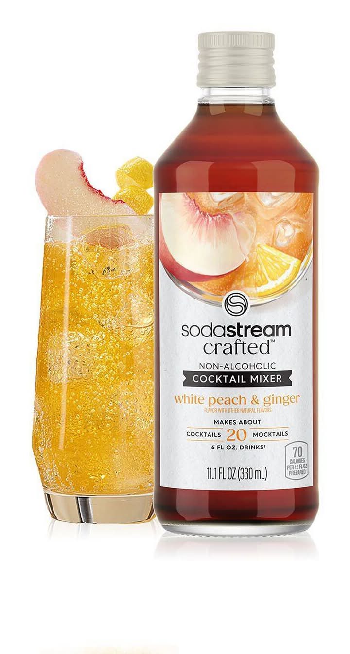 SodaStream Crafted Non-Alcoholic Cocktail Mixer, White Peach & Ginger (11.1 fl oz)