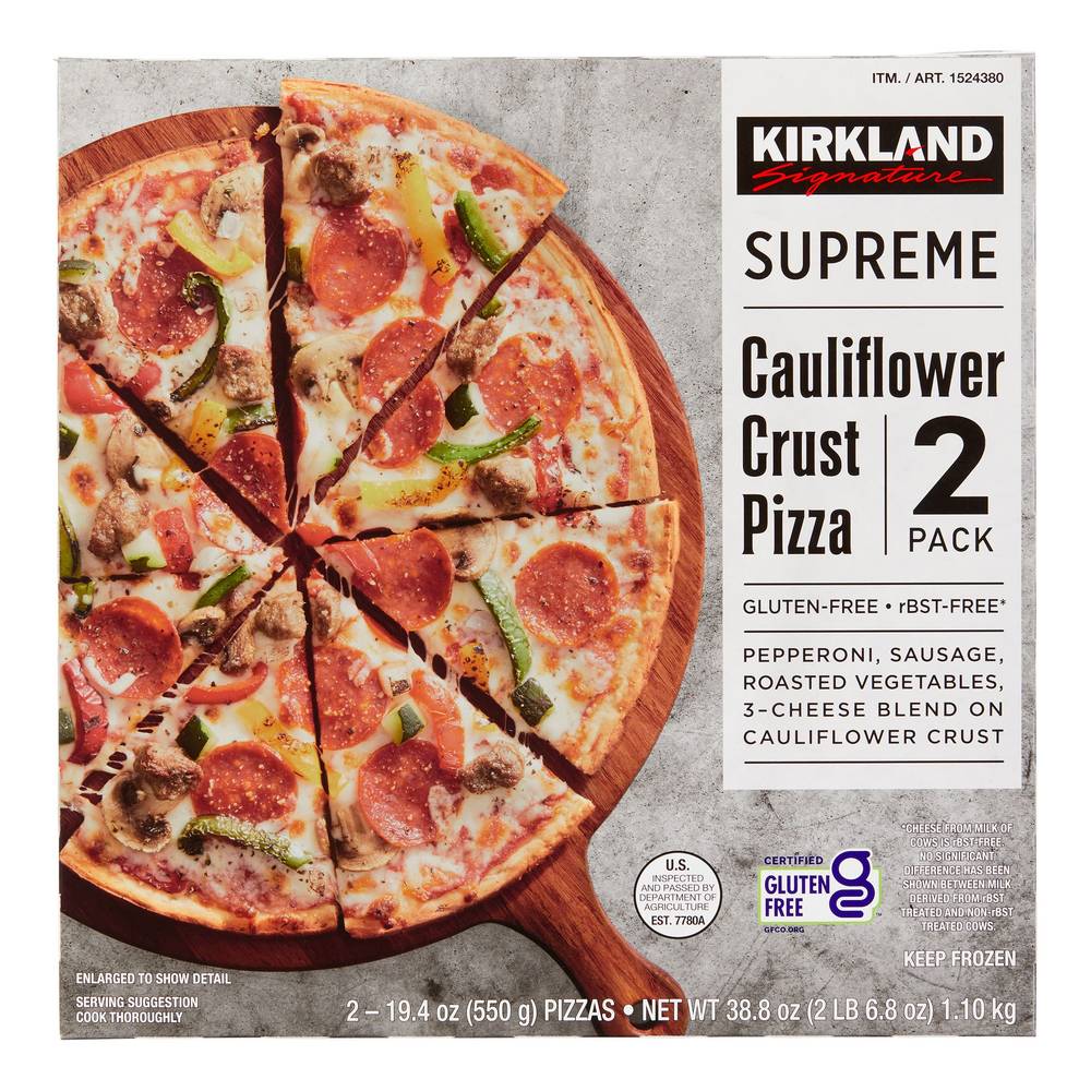 Kirkland Signature Cauliflower Crust Pizza, Supreme, 2-count