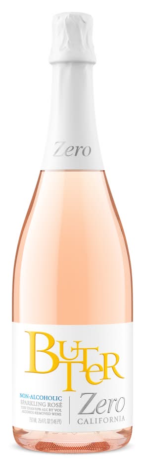 Butter Zero Alcoholic California Sparkling Rose Wine (750 ml)