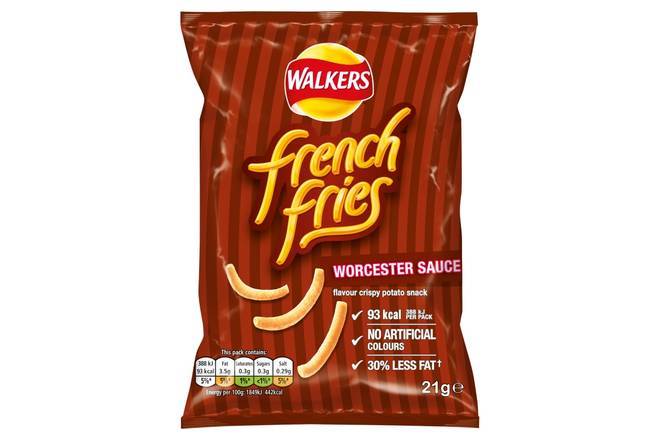 Walkers French Fries Worcester Sauce Snacks 21g