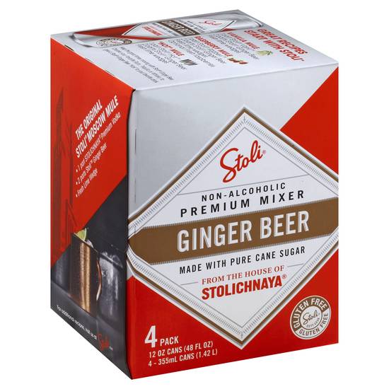Stolichnaya Ginger Beer (4 ct, 12 fl oz)