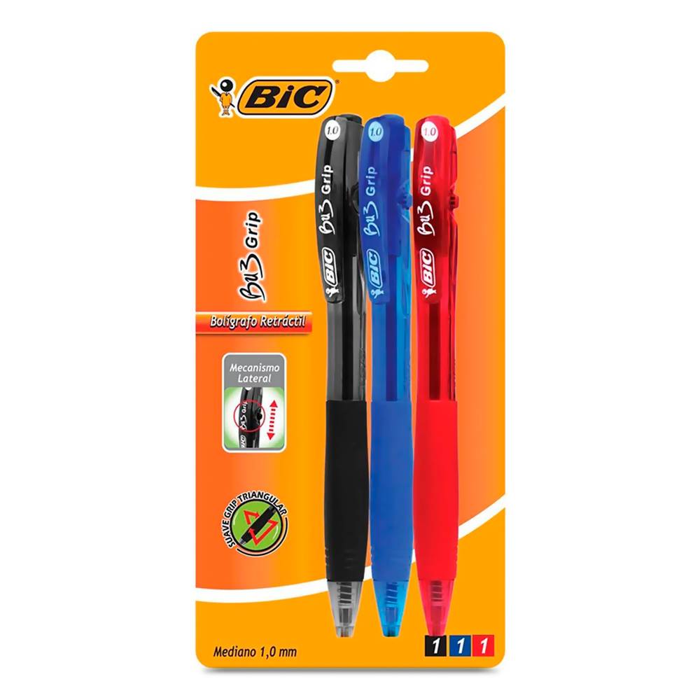 BiC · Bolígrafo bu3 grip (3 un)