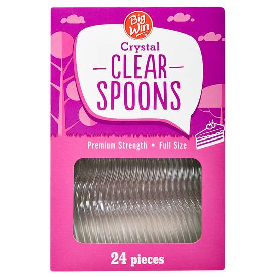Big Win Crystal Clear Spoons (24 ct)