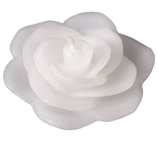 Ashland Floating Rose Candle Gardenia, White