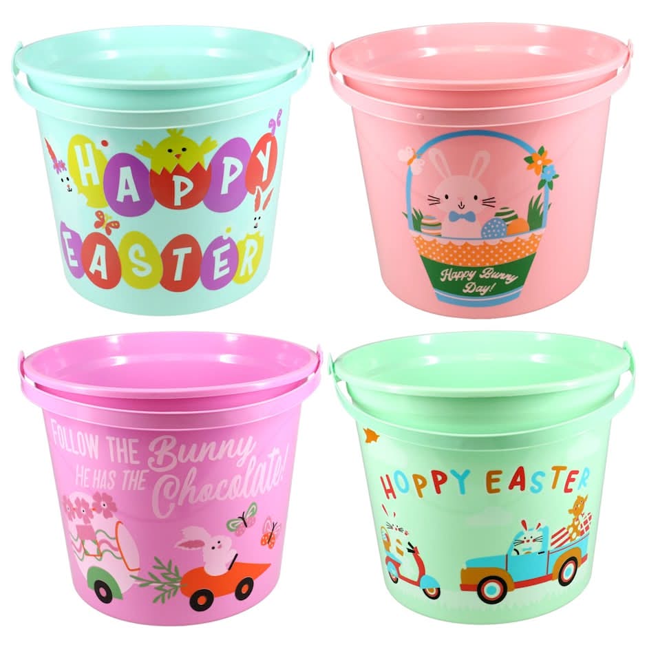 Colorful Large Easter Bucket, Assorted Colors, 1-ct.