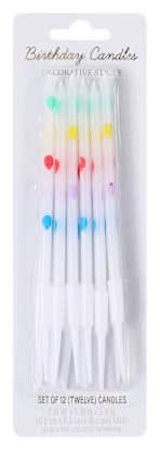 Birthday Candles 12-Pack Balloons
