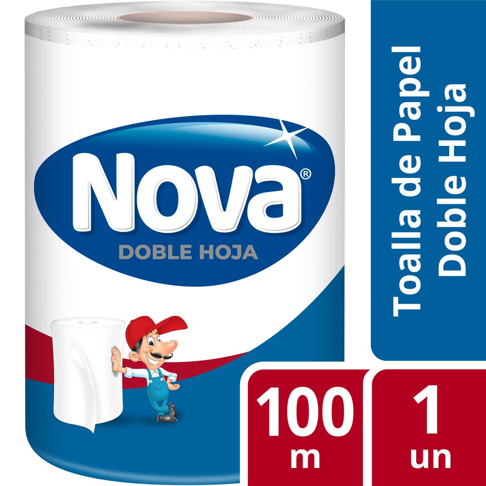 Nova · Toalla de papel doble hoja - 100 m