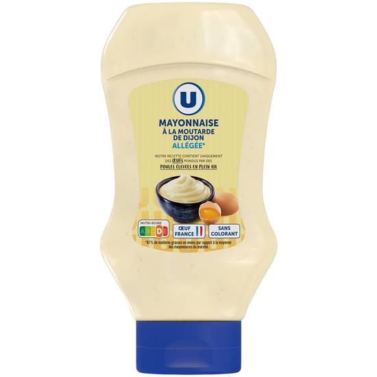 Produit U - U mayonnaise allégée en matières grasses à la moutarde de Dijon