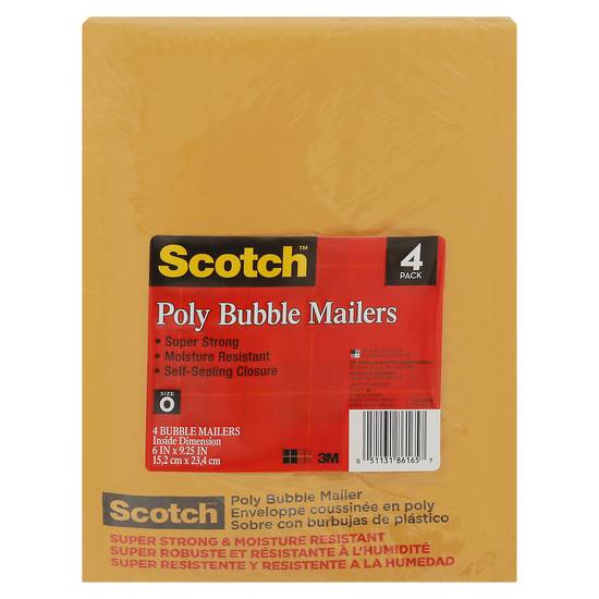 Scotch Poly Bubble Mailers (6 in x 9.25 in)