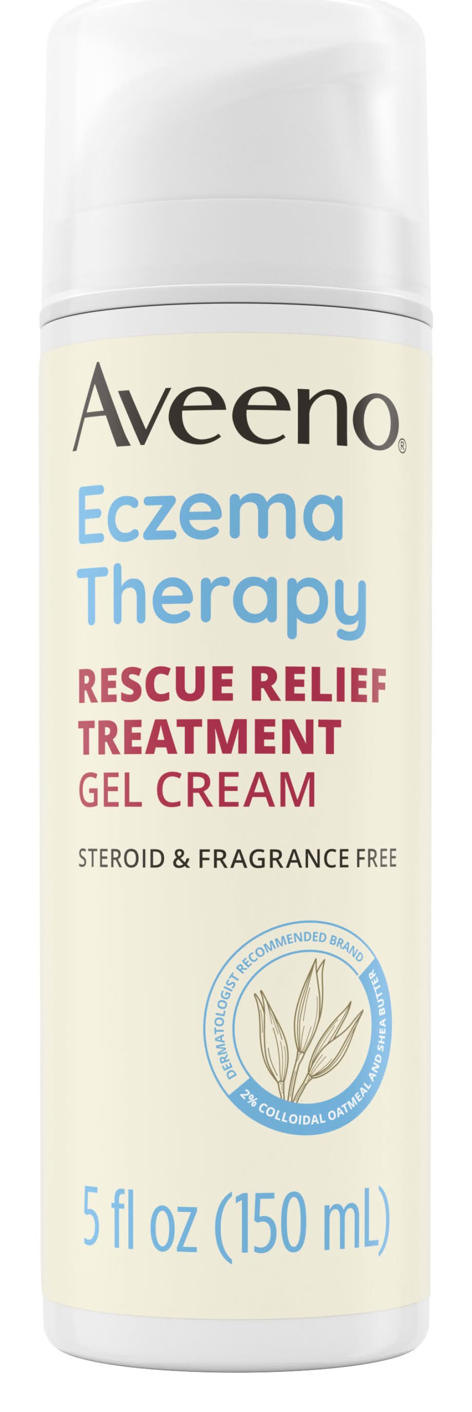 Aveeno Eczema Therapy Rescue Relief Treatment Gel Cream Fragrance-Free (5 fl oz)