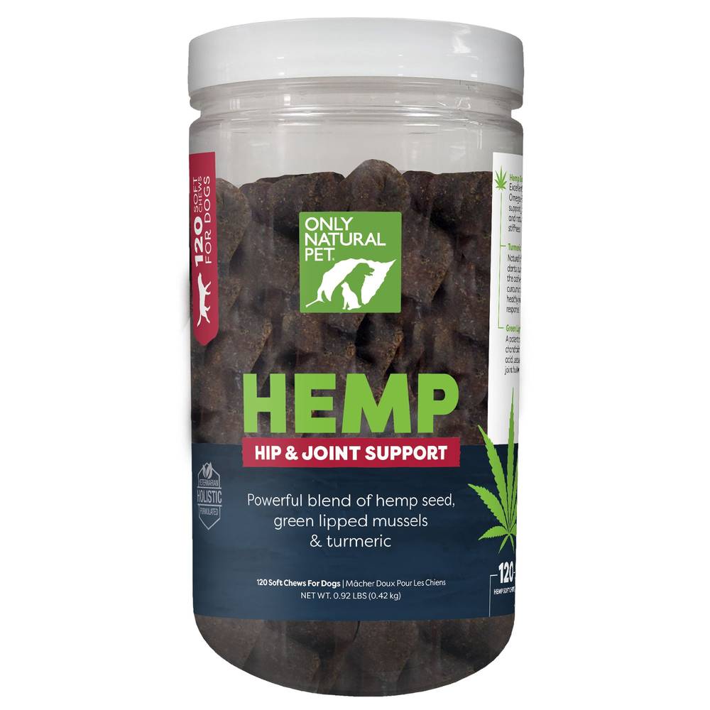 Only Natural Pet Hip & Joint Support Hemp Soft Chew For Dogs
