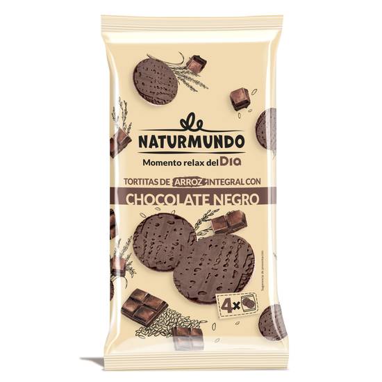 Tortitas de arroz con chocolate negro Naturmundo bolsa 130 g