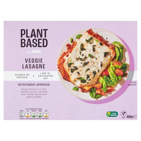 Asda Plant Based Veggie Lasagne 400g